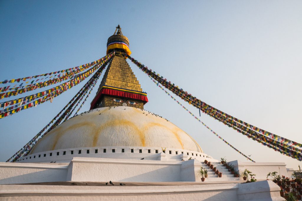 Boudhanath stupa, UNESCO World Heritage Site, Kathmandu, Nepal.